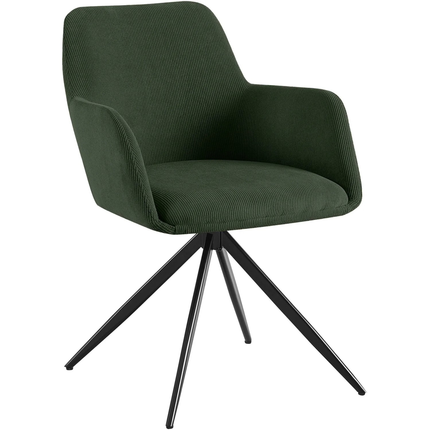 DELUKE Esszimmerstuhl PELON Cord Grünfarbig 56x62x81cm Essstühle Esszimmerstühle Küchenstühle Wohnzimmerstühle