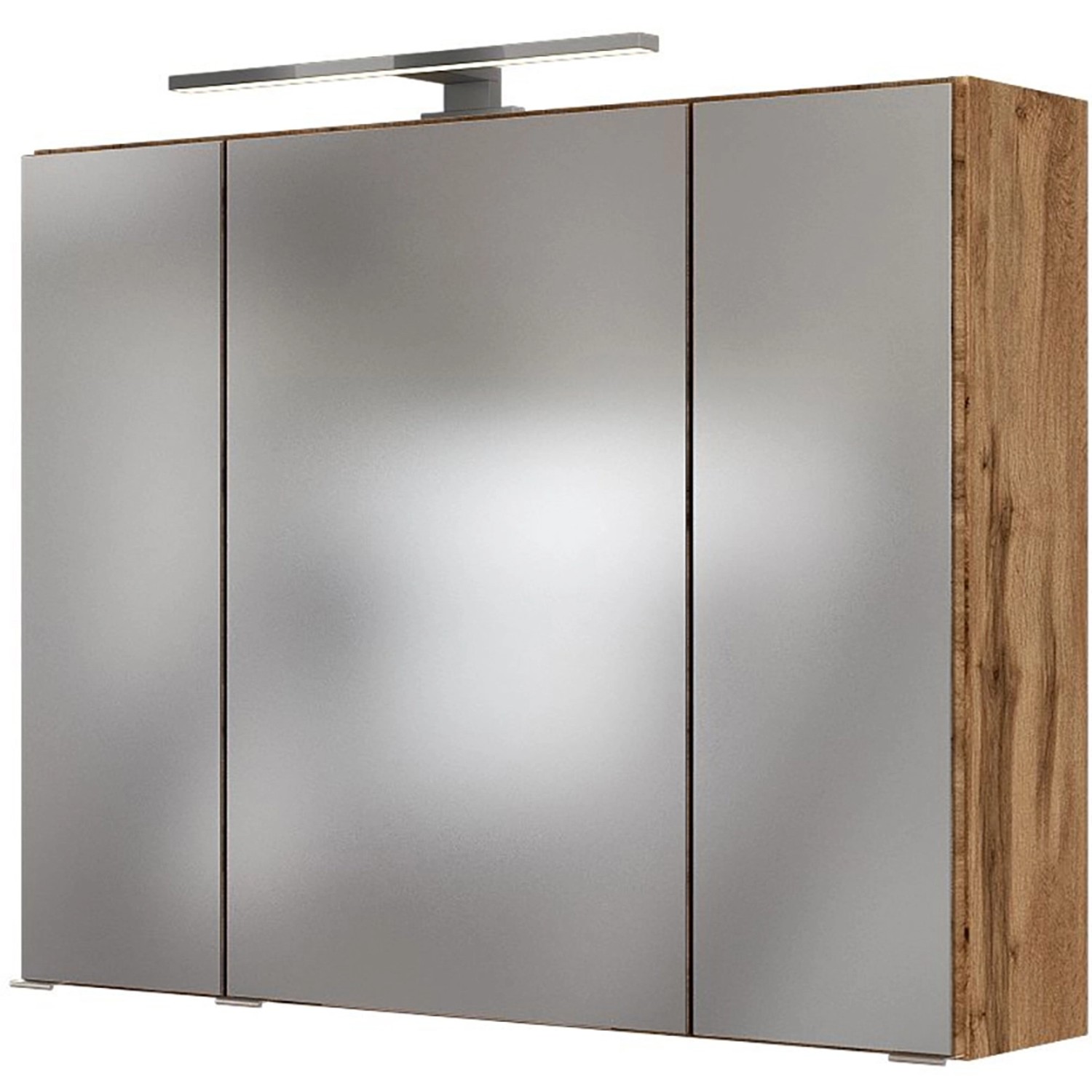 Held Spiegelschrank Bari Eiche 80 cm mit Softclose Türen