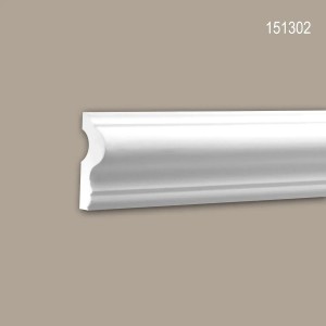 Weiße PROFHOME Wand- und Friesleiste (54 m) im Karton-Set mit 27 Zierleisten.