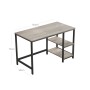 Vasagle Computertisch, schwarz, 120x60 cm mit 2 Ablagen. Schreibtisch für Büro und Homeoffice.