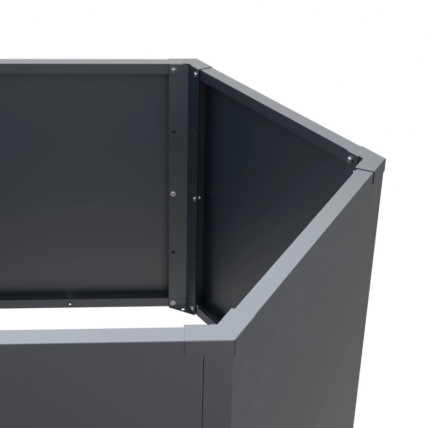 Westmann Metall-Hochbeet Varia 6-eckig Anthrazit 2er-Set_3