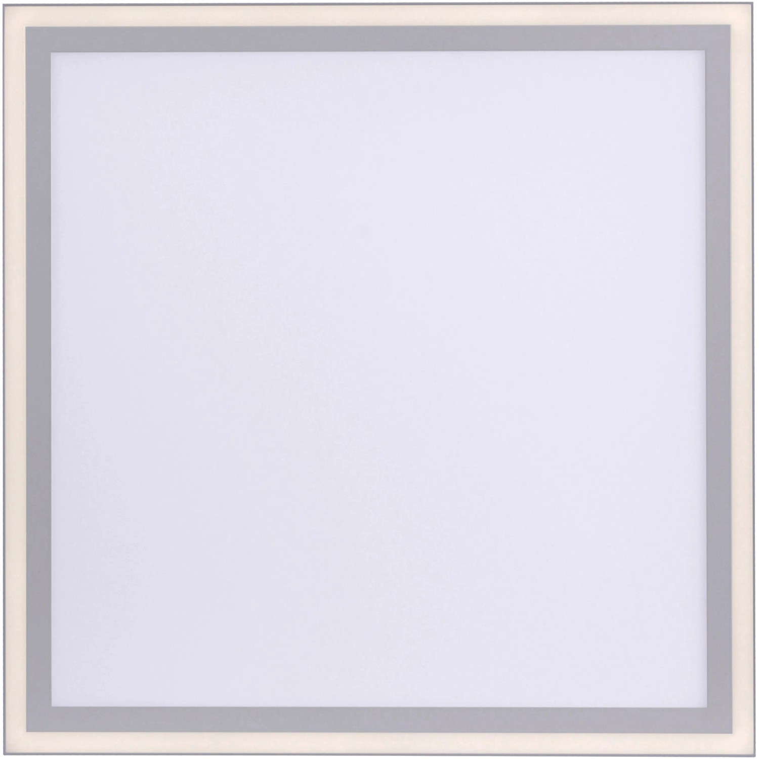 Quadratische, dimmbare LED-Deckenleuchte Edging in Weiß, 46,4x46,4 cm.