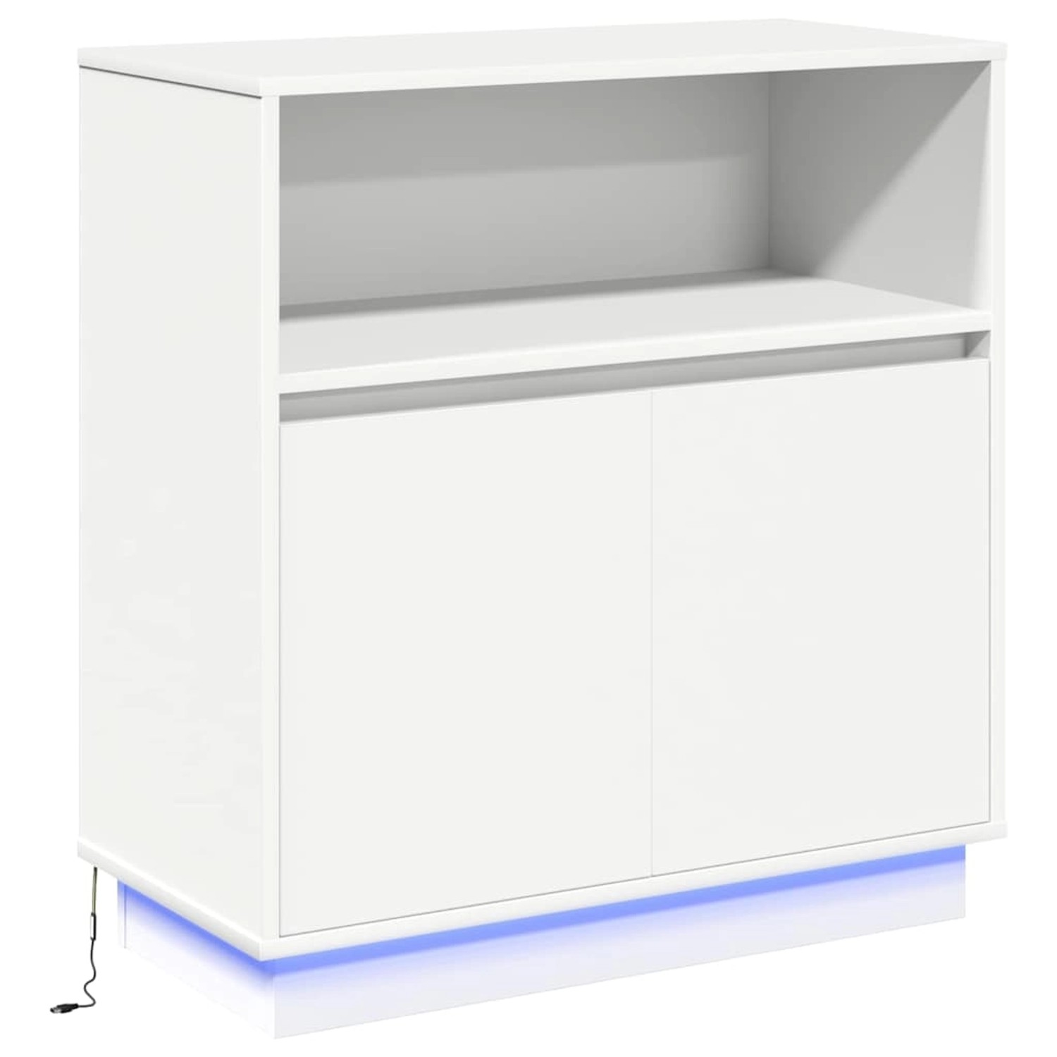 vidaXL Sideboard mit LED Weiß 71 x 34,5 x 75 cm Holzwerkstoff 869650 günstig online kaufen