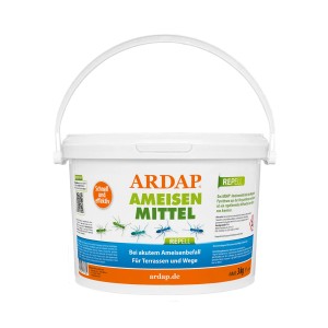 Ardap Repell Ameisenmittel 3 kg im Eimer, zur Abwehr von Ameisen auf Terrassen und Wegen.