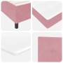 vidaXL Boxspringbett mit LED-Lichtleisten Rosa 140 x 200 cm Samt 3343873_11