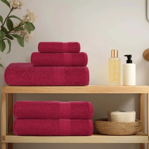 vidaXL 12-Tlg Handtuch-Set Bordeauxrot 360 g/m² 100% Baumwolle 137098