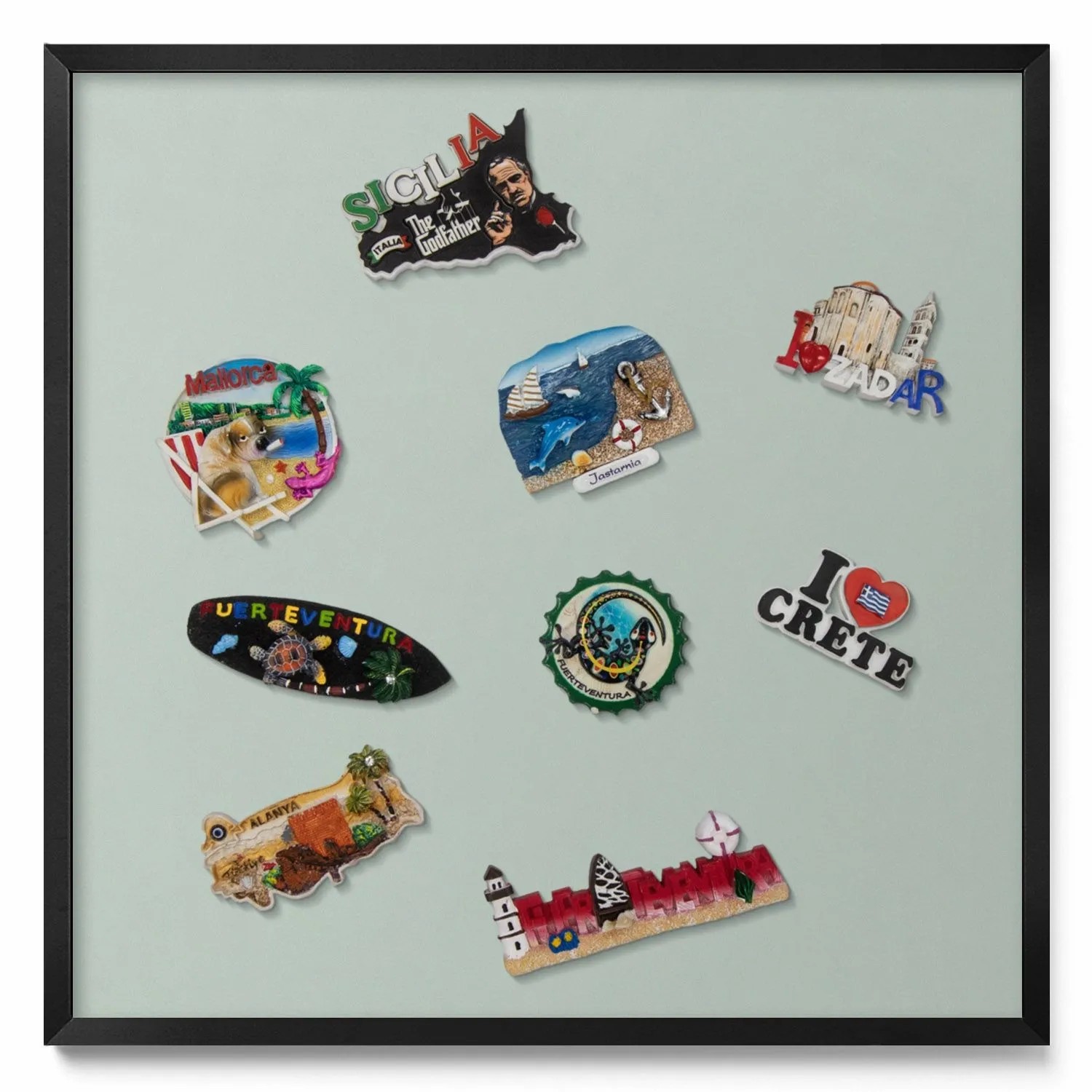 Tulup Magnettafel Magnetboard für die Wand mit Motiv Farbe Celadon 50x50 cm günstig online kaufen