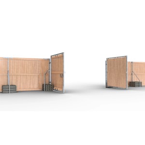 Schake Bauzaun mit Bauzaunfuß aus Kunststoff, 685 mm, schwarz, zur Stabilisierung von Zäunen.