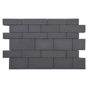 Kann Mehrformat-Pflaster Parchetto Beton Graphit, Ansicht von oben.