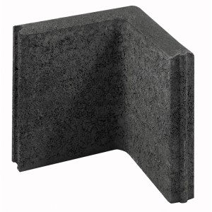 Kann Eckstein 90 Grad für Randstein, Antrazit, 25x25x5 cm, zur Einfassung von Wegen und Flächen.