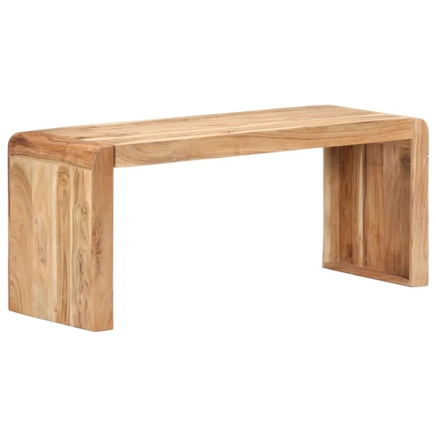 DELUKE Sitzbank NIKI 110x38x46cm Massivholz Akazie Küchenbank Esszimmerbank Flurbank Ohne Rückenlehne