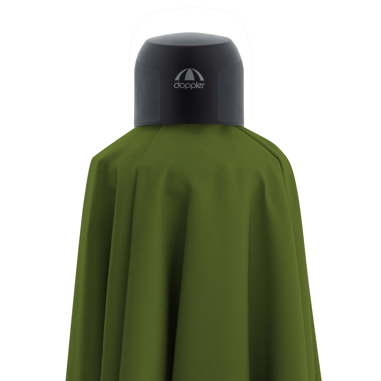 Doppler Ampelschirm MyZone, 210x210 cm, Kiwi. Quadratischer Sonnenschirm mit Kurbel und UV 50+ Schutz.