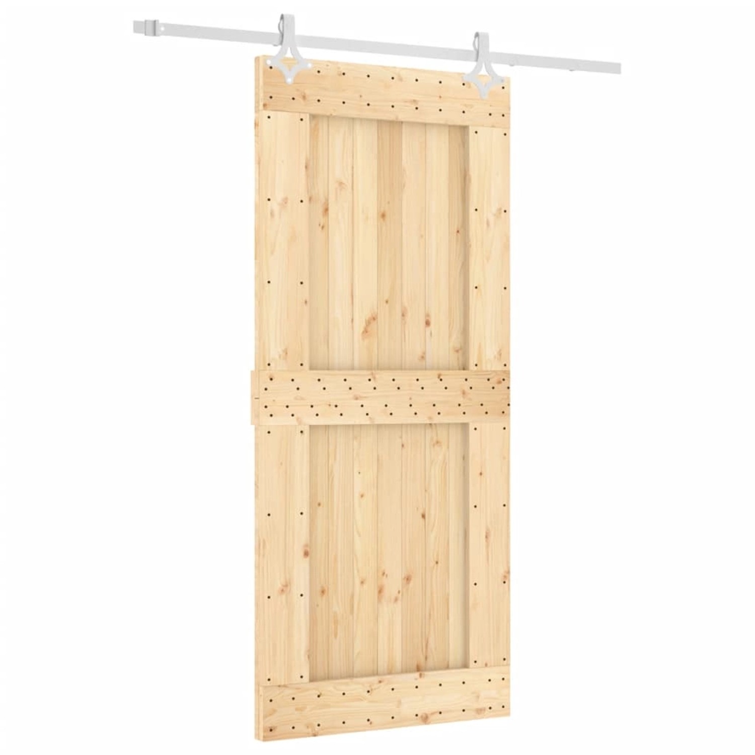 vidaXL Schiebetür mit Beschlag 90x210 cm Massivholz Kiefer 3203168 günstig online kaufen