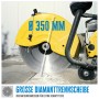 Güde Betontrennschneider GBTS 350.1 beim Schneiden von Beton mit Diamanttrennscheibe.