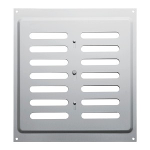 SOTECH Edelstahl Lüftungsgitter Oval 260 x 240 mm mit Schiebeverschluss Verschließbar