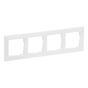 Legrand Seano Abdeckrahmen, 4-fach, ultraweiß, für Schalter und Steckdosen.