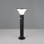 Schwarze Reality LED Solar-Wegeleuchte Gorda mit Bewegungsmelder.