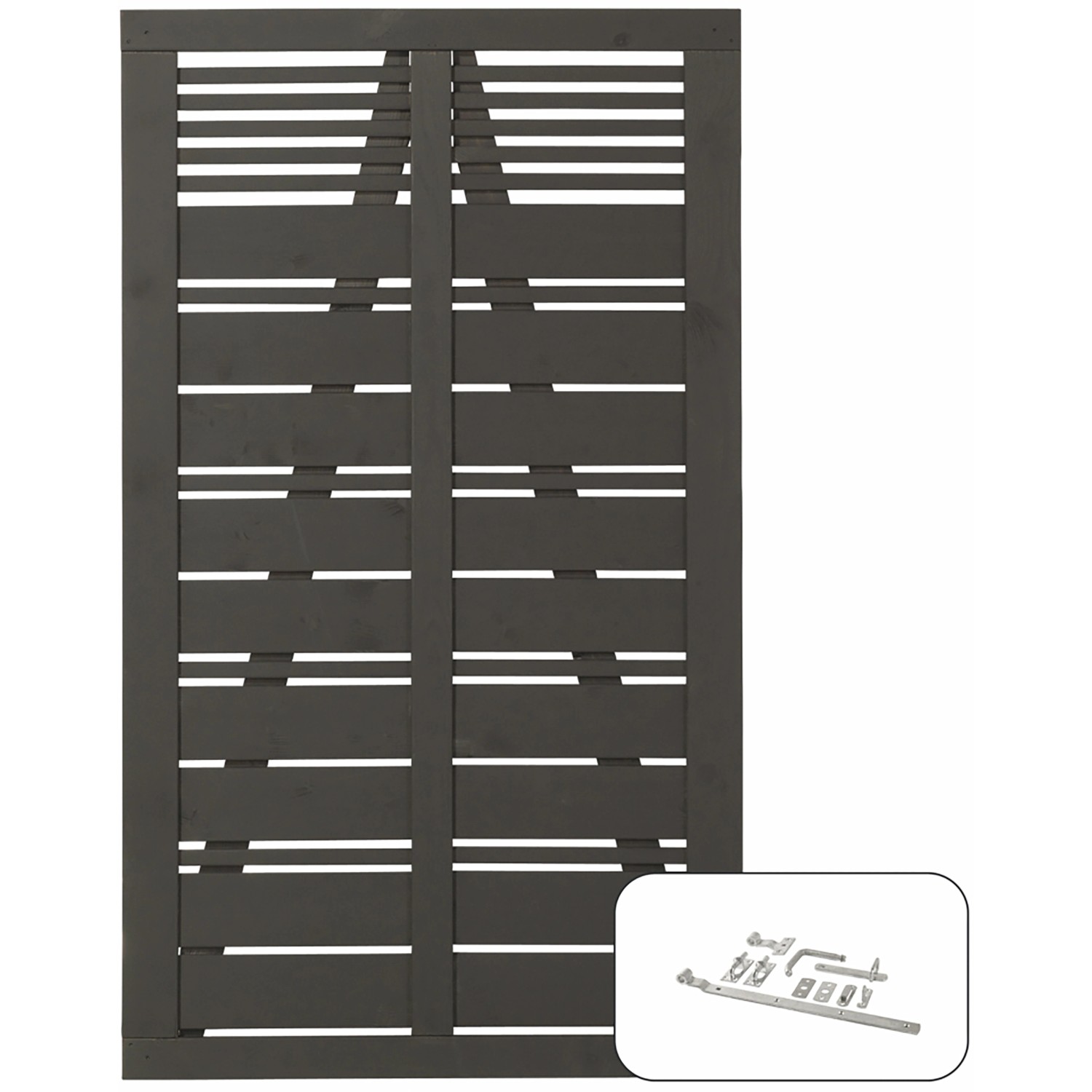 Einzeltor Silence Nadelholz Umbragrau 100 cm x 170 cm günstig online kaufen