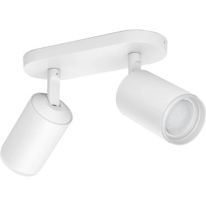 Weiße Philips Hue Fugato Doppelspot-Leuchte mit Bluetooth, 2 x 350 lm.