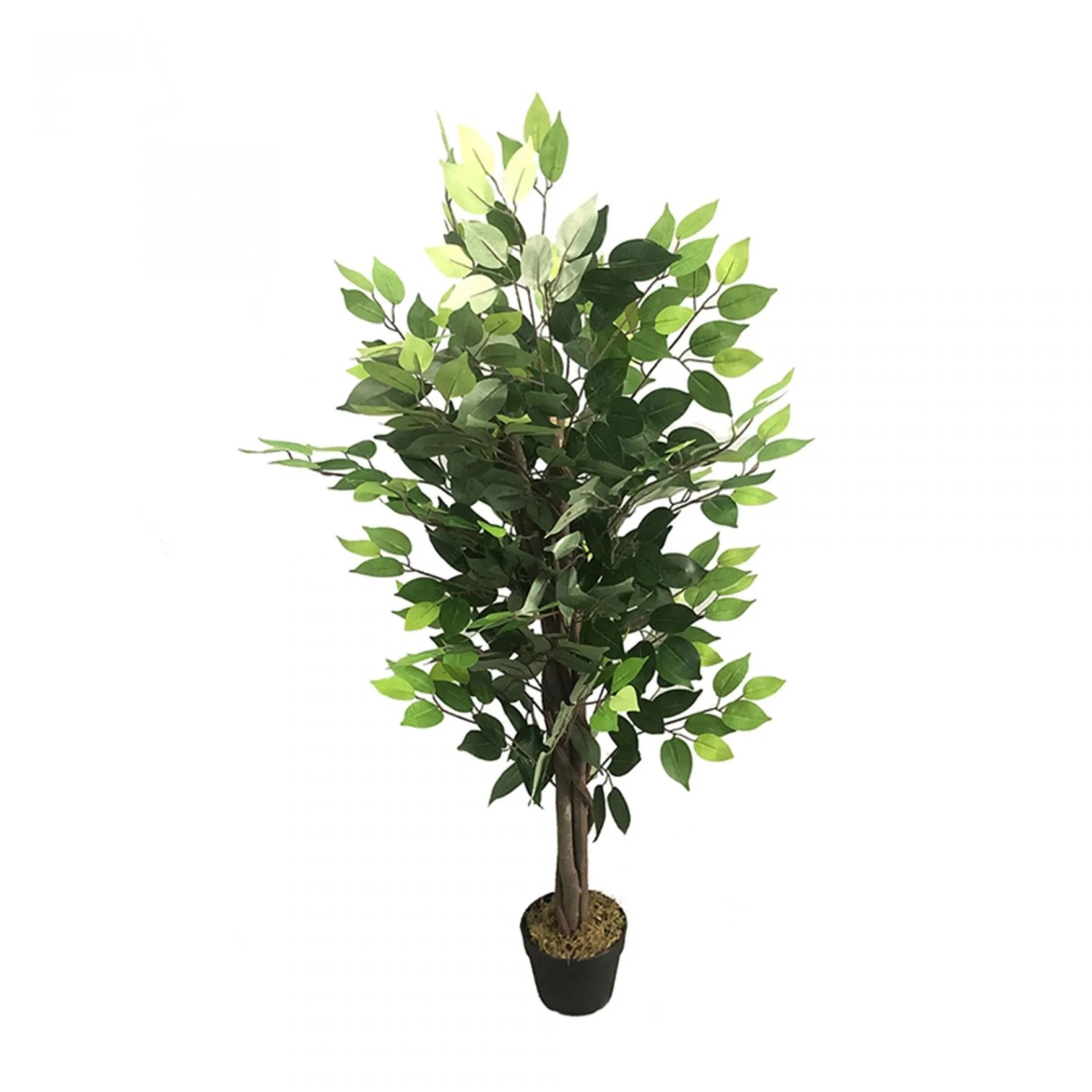 Lex Kunstpflanze Ficus Dekobaum Holzstamm Zimmerpflanze Kunstbaum 378 Blätter 115cm