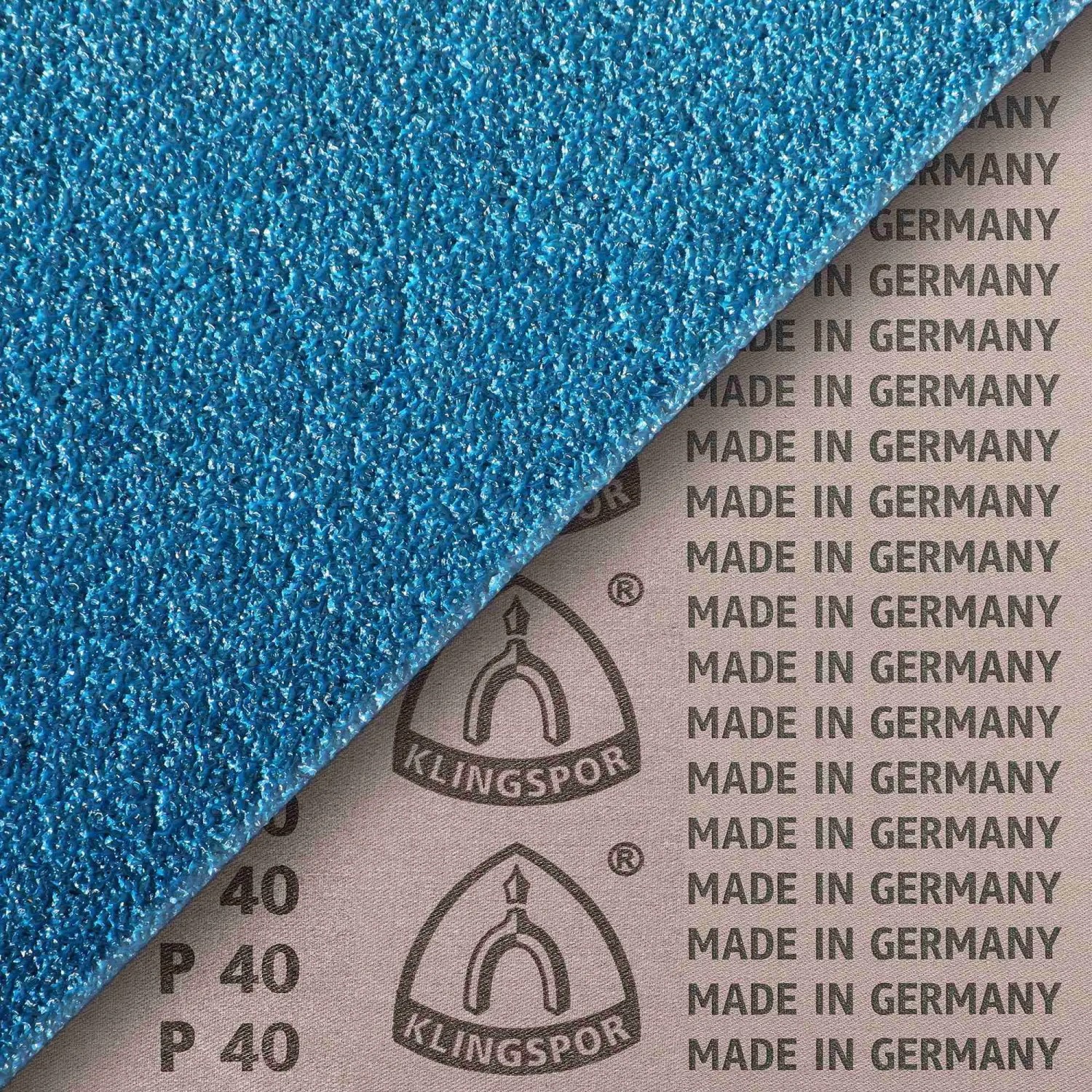 Klingspor Schleifband CS411X, Korn 80, 100x1220mm, 5er-Pack. Blaues Schleifmittel auf Gewebe.