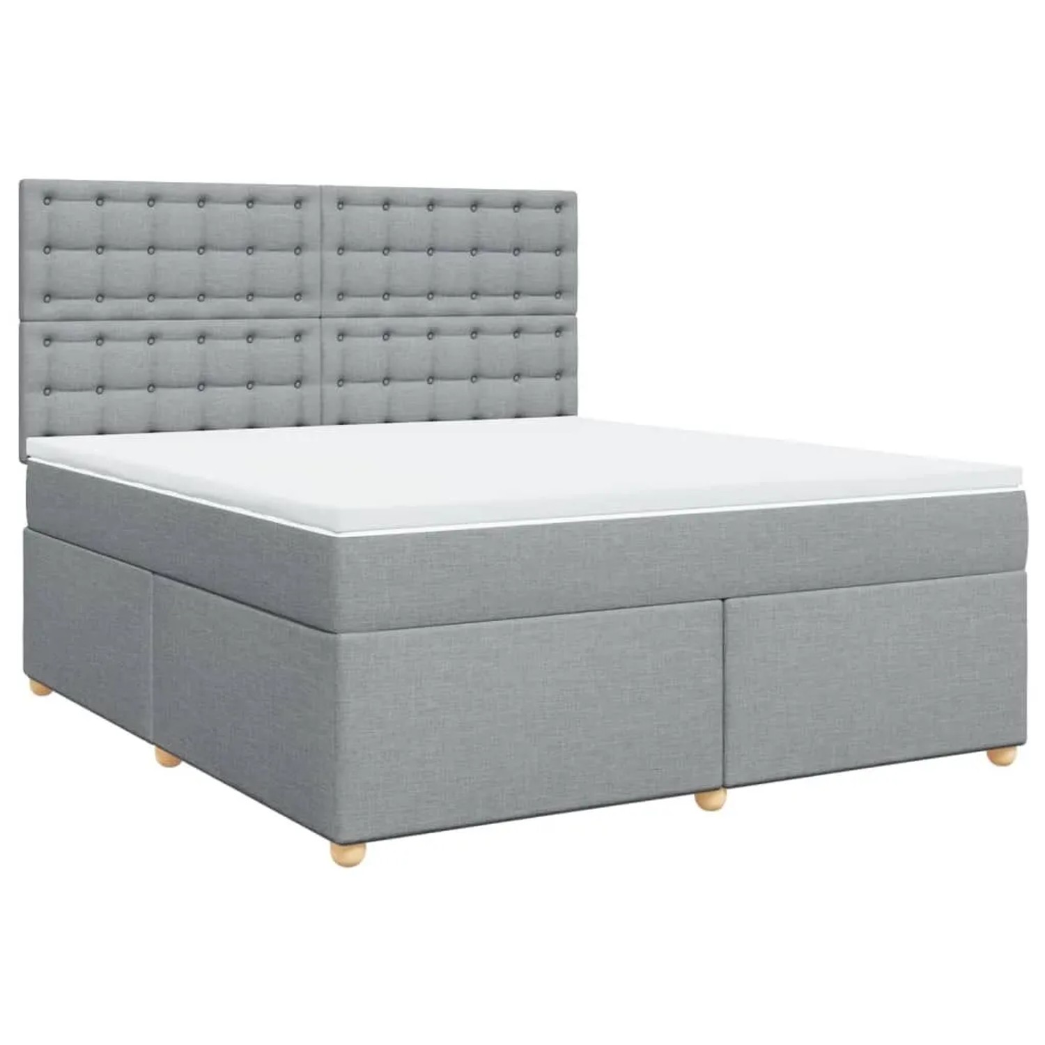 vidaXL Boxspringbett mit Matratze Hellgrau 180x200 cm Stoff 3291373 günstig online kaufen