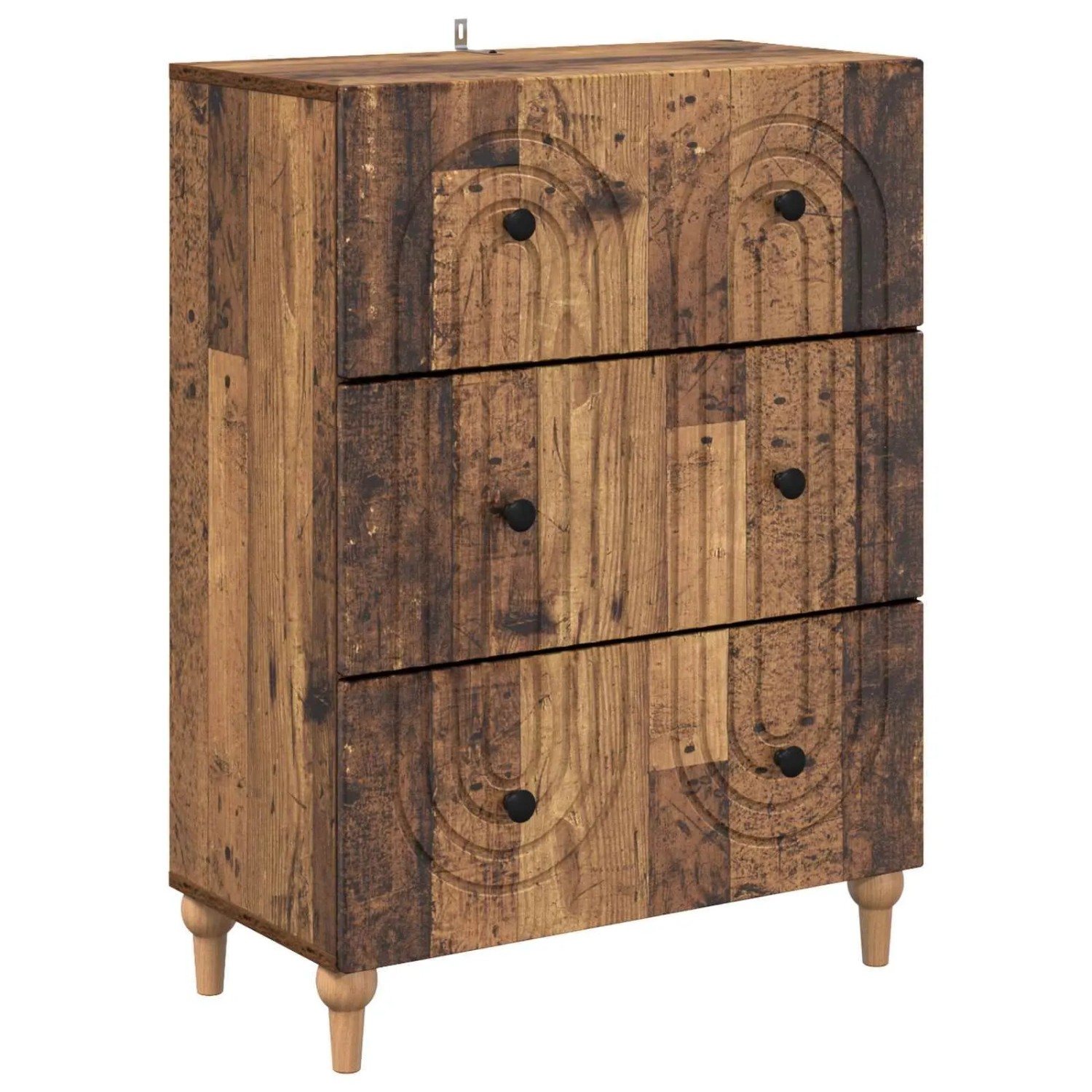 vidaXL Schubladenschrank Altholz 66 x 34,5 x 90 cm Holzwerkstoff 894153