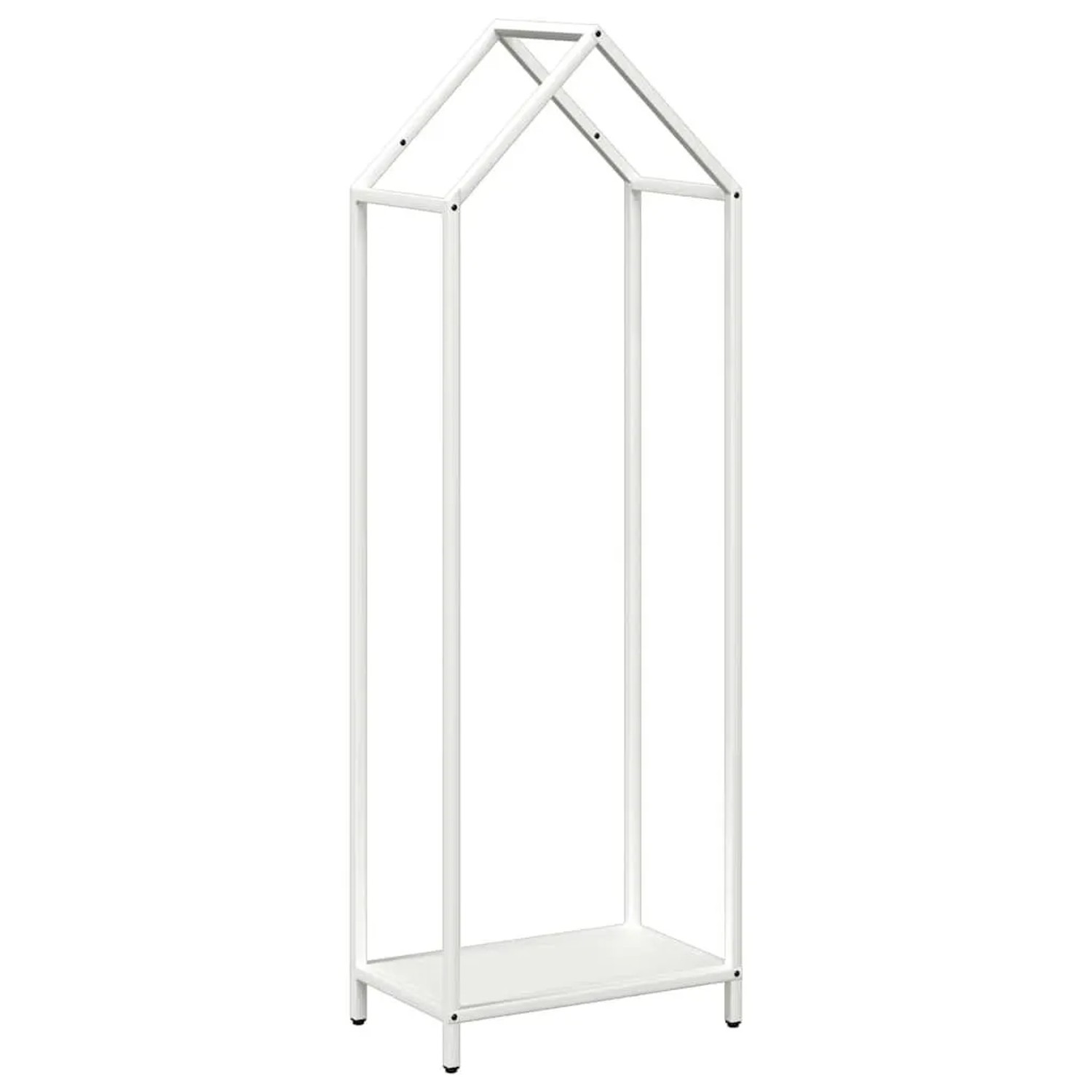 vidaXL Brennholzregal Weiß 40x25x120 cm Kaltgewalzter Stahl 864300