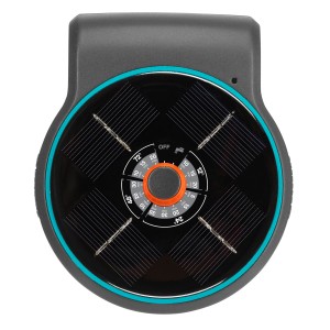 Gardena Aqua Bloom Solar-Bewässerungssystem: Steuereinheit mit Solarpanel und Zeiteinstellung.