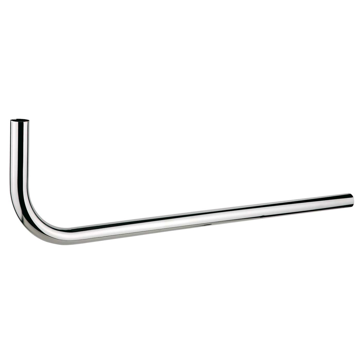 Kirchhoff Druckspülrohr, 90° Bogen, Stahl, 28x700x200mm, Chrom für WC-Anlagen.