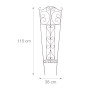 Relaxdays Rankgitter Stahl Braun Wetterfest 2er Set 115 cm x 38 cm x 0,5 cm_4
