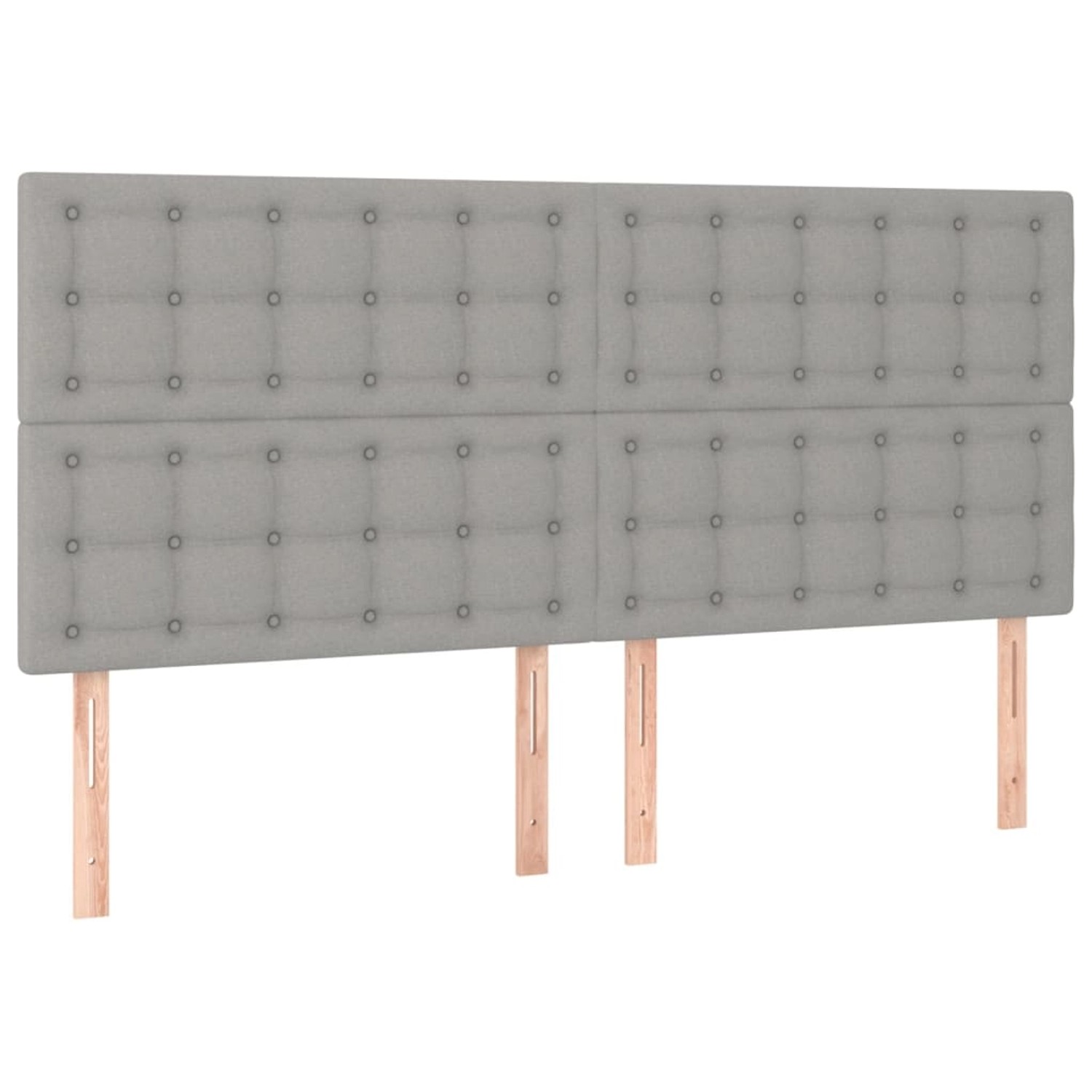 vidaXL LED Kopfteil Hellgrau 160x5x118/128 cm Stoff 3122864