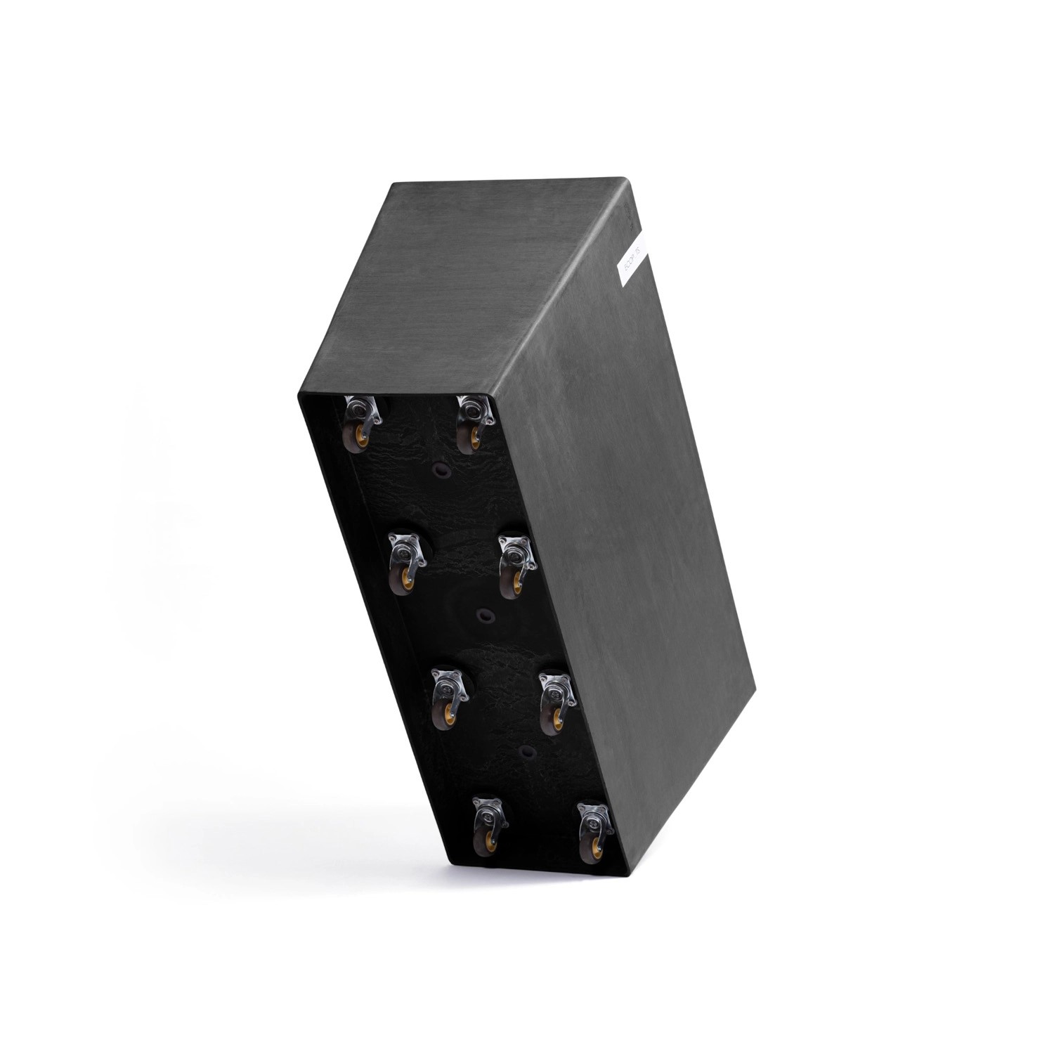 Dunkelgrauer Ecopots Paris Pflanztopf mit Rollen, 51x100x40 cm. Mobiler Pflanzkübel für Innen- und Außenbereiche.