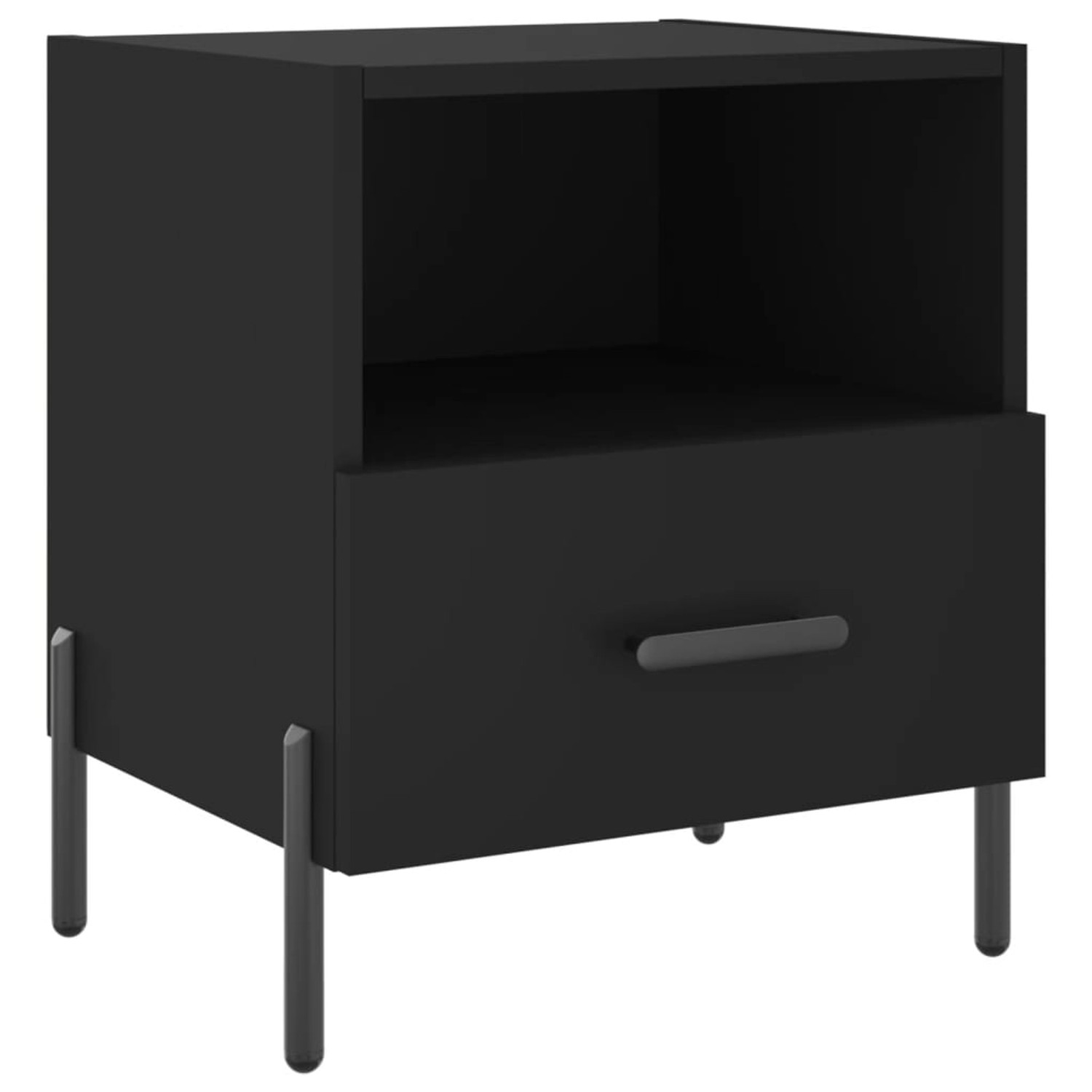 vidaXL Nachttisch Schwarz 40x35x47,5 cm Holzwerkstoff Modell 3 günstig online kaufen