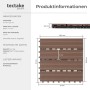 Tectake Terrassenfliesen Tegulas 22Er Set Im Klicksystem Robustes Wpc In Holzoptik 22Er Set 31 x 31 x 2 20 cm Braun_6