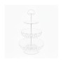 Relaxdays Obst Etagere Eisen Weiß 3 Etagen 47 cm x 30 cm 0,8 kg