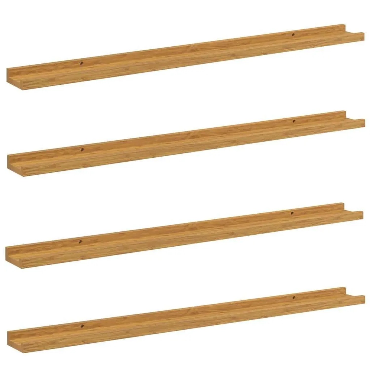 vidaXL Wandregal mit Regal 4 Stk Beige 100 x 9 x 3 cm Holzwerkstoff 4202003 günstig online kaufen