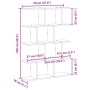 vidaXL Würfelregal 12 Fächer Betongrau Holzwerkstoff 860016_10