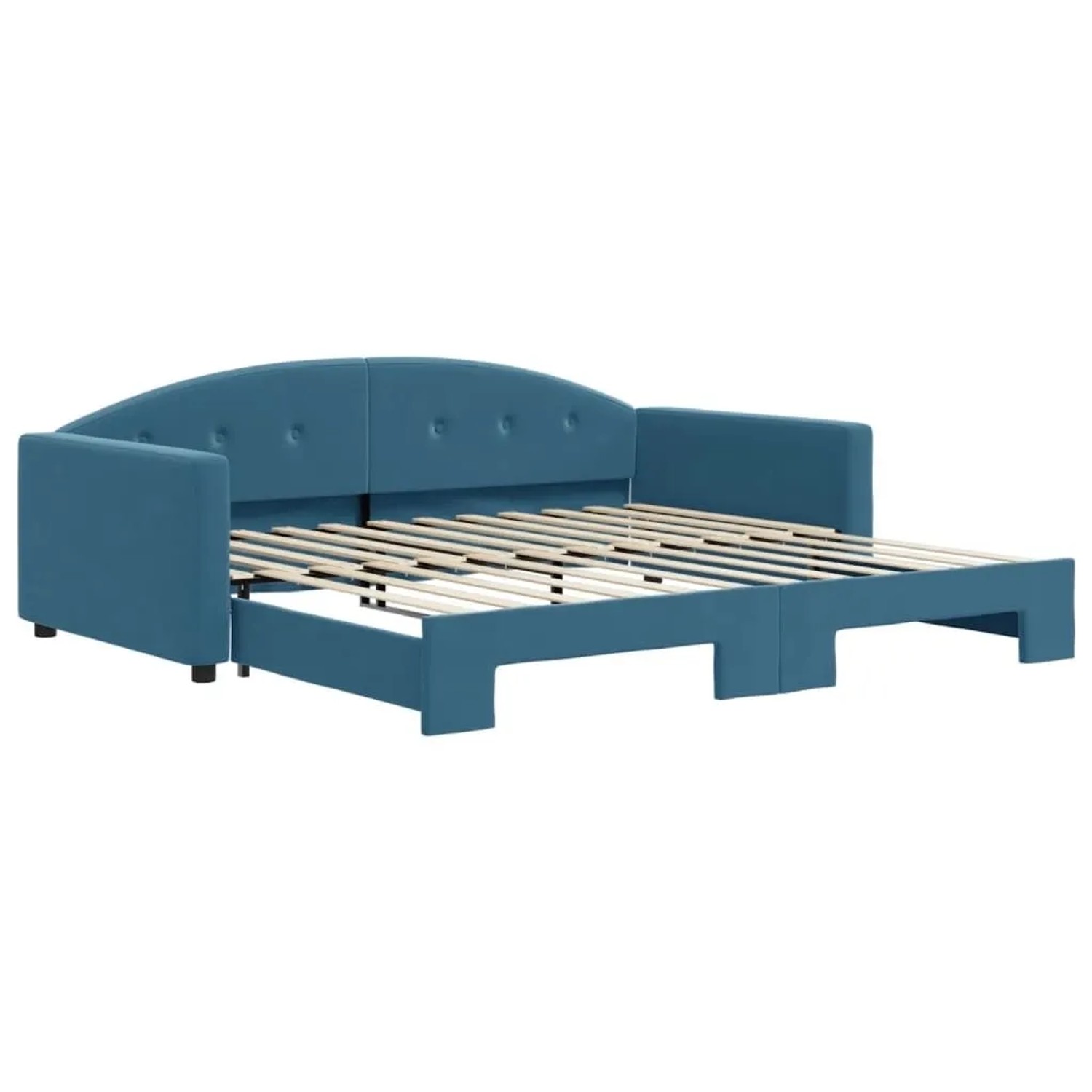 vidaXL Tagesbett Ausziehbar Blau 100x200 cm Samt 3197307