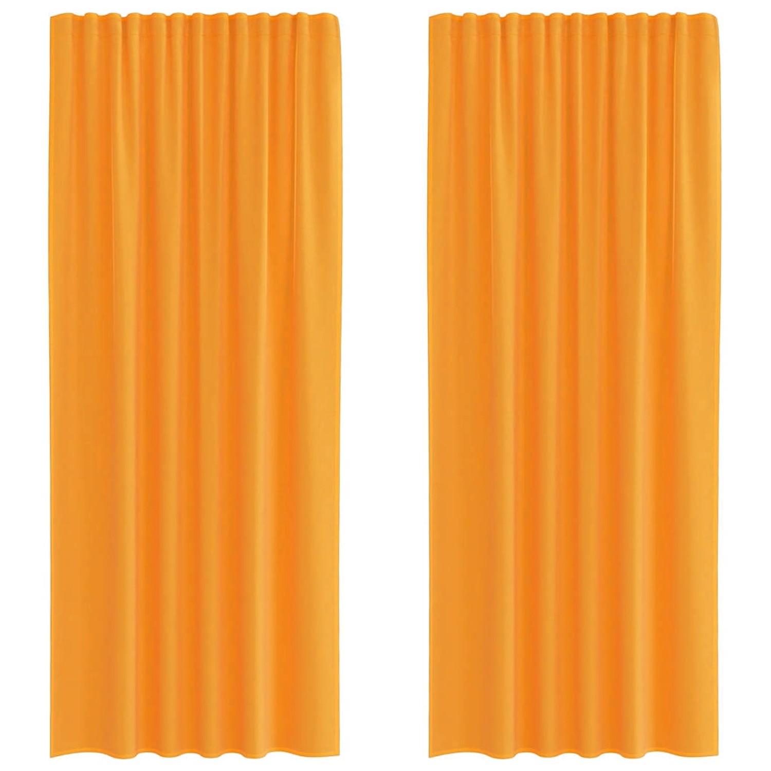 vidaXL Voile Vorhänge mit Stangentaschen 2 Stk Orange 4102194 günstig online kaufen