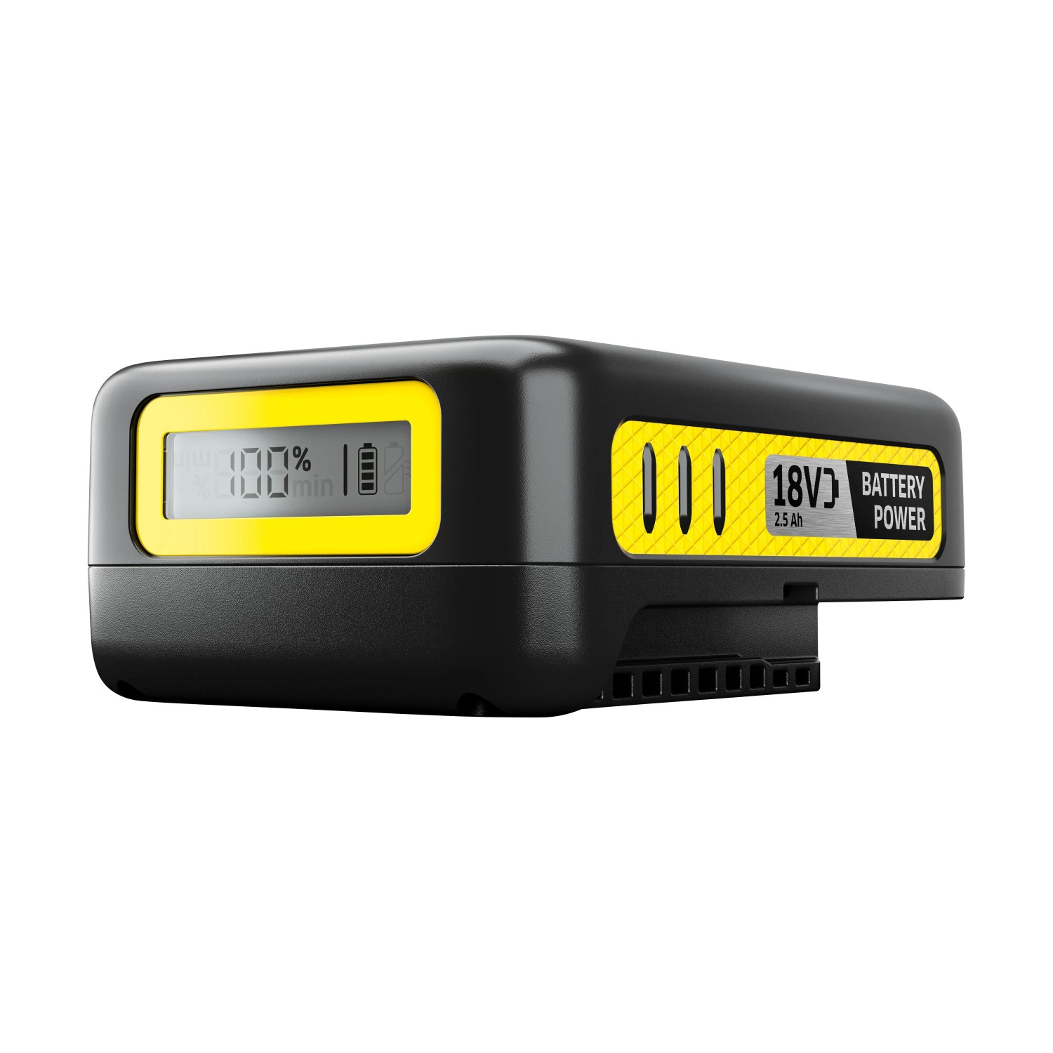 Kärcher 18V Akku, Teil des Starter Kits Battery Power, mit Ladestandsanzeige.