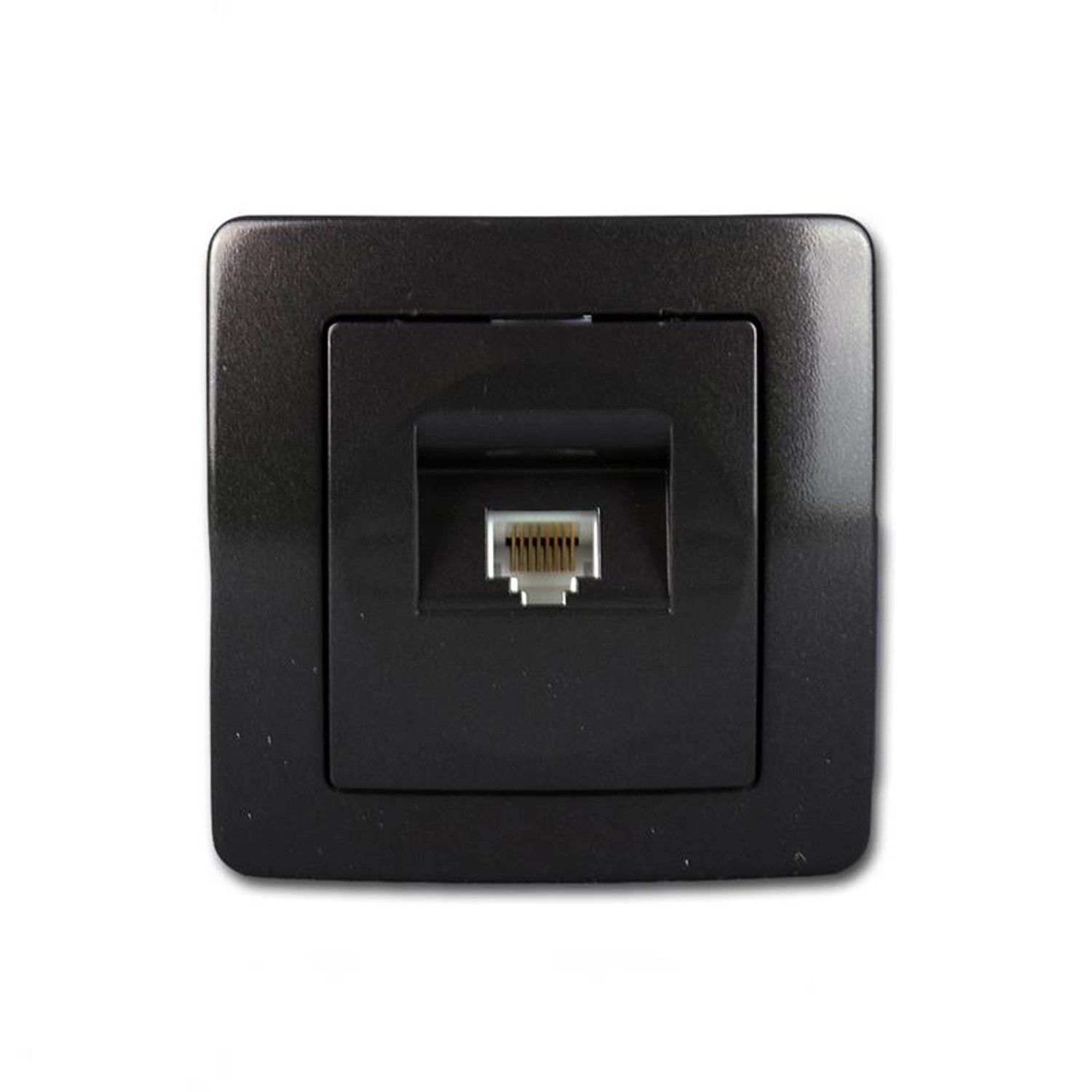 TEM EKONOMIK 1-Fach RJ45 Netzwerkdose Cat5e Anthrazit