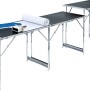 LUX-TOOLS Multifunktionstisch, 3-teilig, mit Aluminiumrahmen, höhenverstellbar, als Tapeziertisch oder Buffettisch nutzbar.