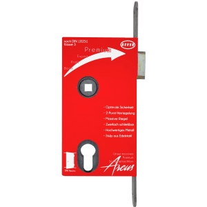 Bever Korridor-Sicherheitsschloss Arcus DIN rechts, 2-Punkt-Verriegelung, Edelstahl-Stulp.