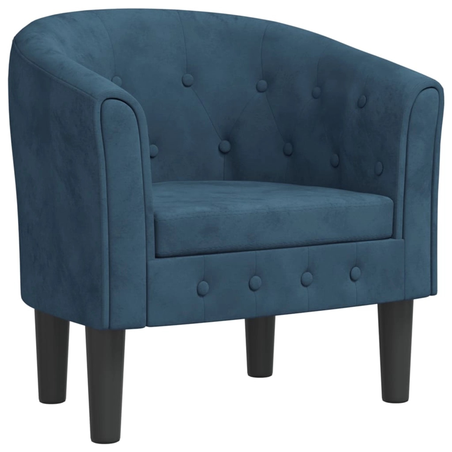 vidaXL Clubsessel Dunkelblau Samt 356473