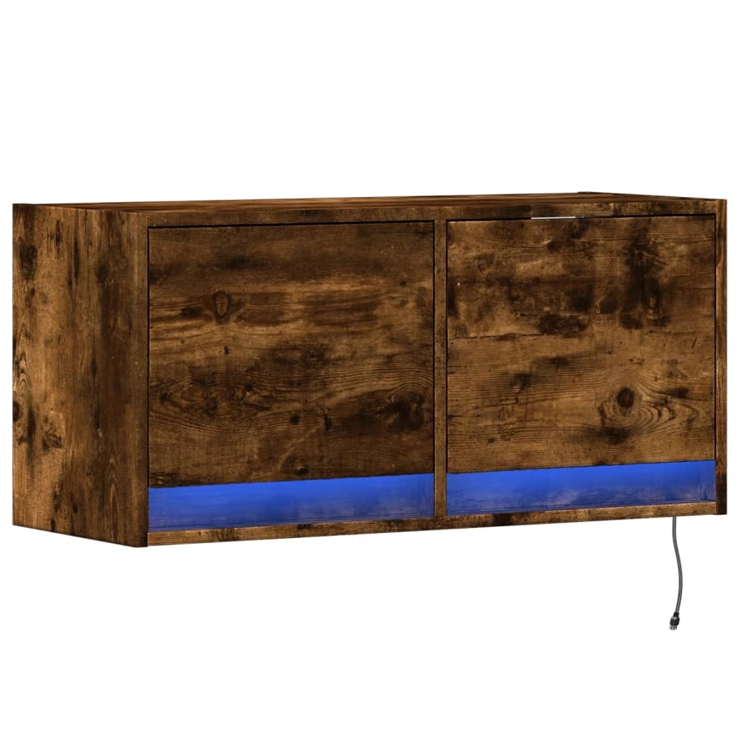 vidaXL TV-Wandschrank mit LED-Beleuchtung Räuchereiche 80x31x38 cm 852359 günstig online kaufen