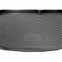 Schwarze Gummi Kofferraumwanne für Ford Fiesta VI (2008-2017), passgenaues Autozubehör.