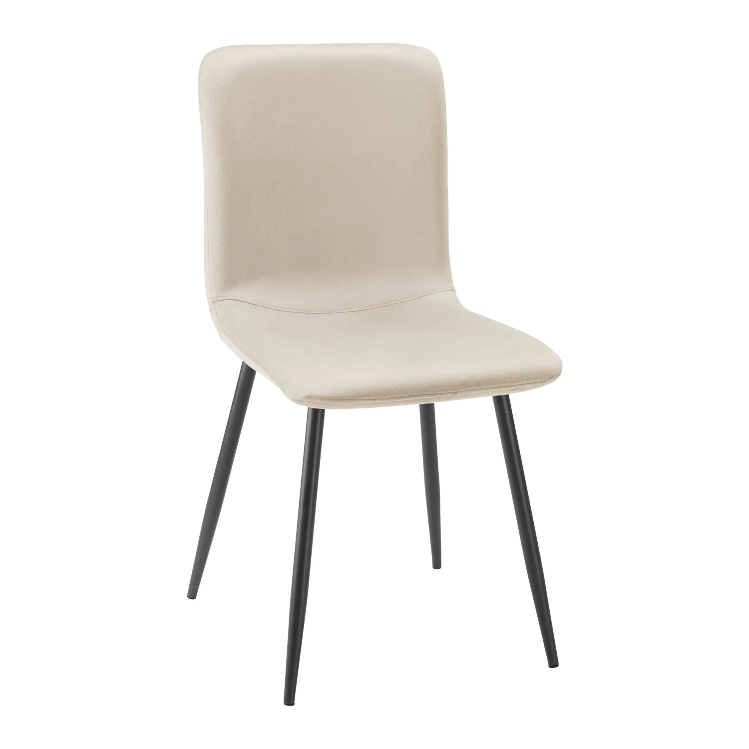 Bessagi Home Stuhl Elif Beige Samt Gepolstert