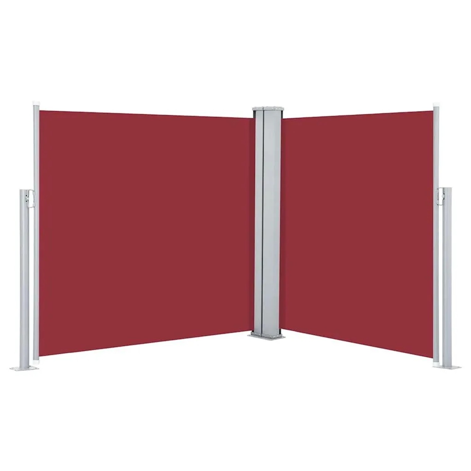 vidaXL Ausziehbare Seitenmarkise Rot 120 x 600 cm 48453