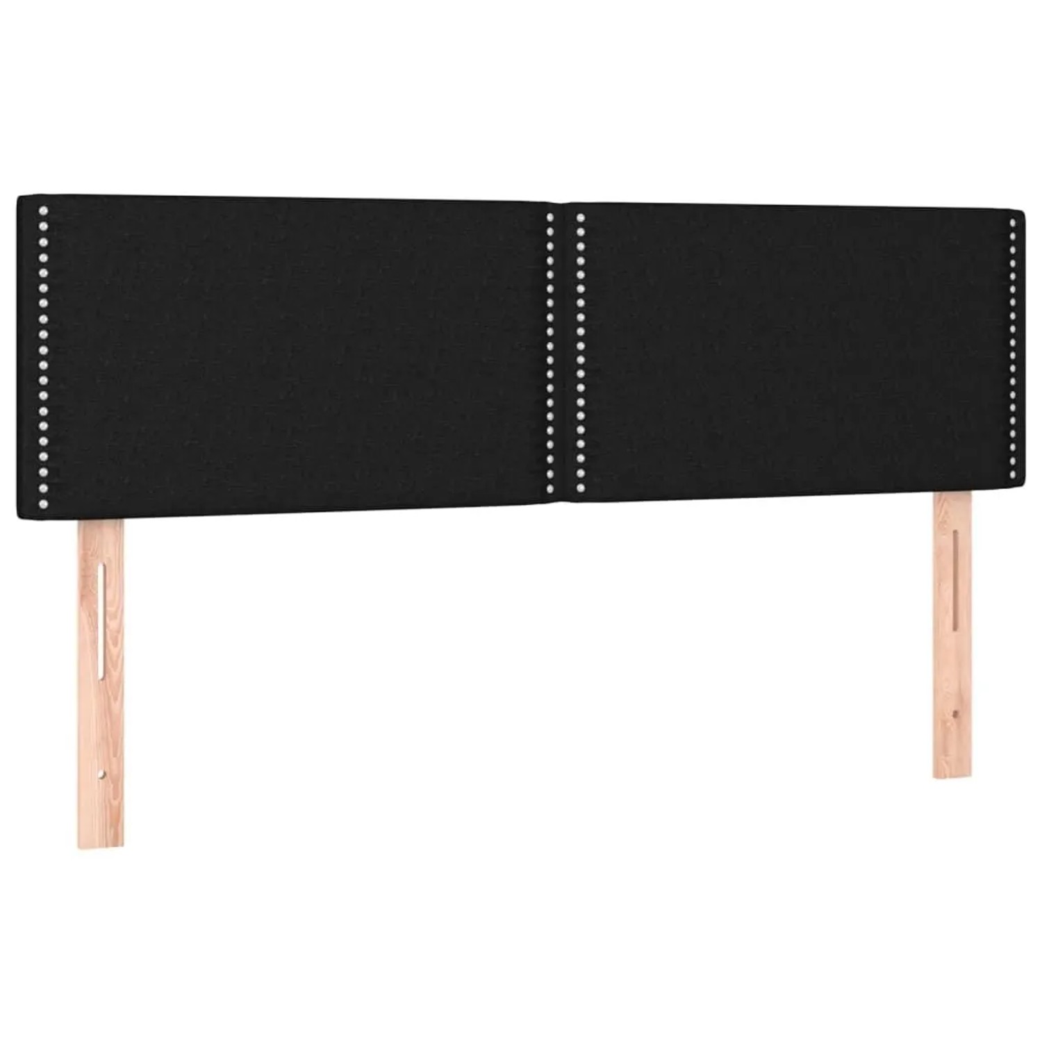vidaXL Kopfteile 2 Stk Schwarz 72x5x78/88 cm Stoff 345926